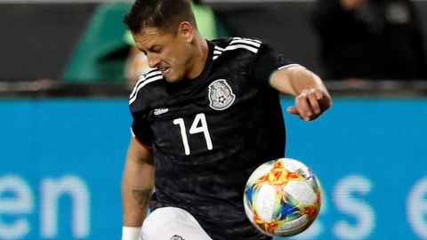 Javier Hernández 'Chicharito' y su gol ante Paraguay en el Levi's Stadium de Santa Clara.