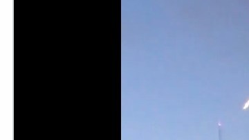 Parece como si un gran un asteroide cruzara sobre L.A.