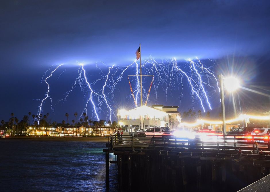 Increíbles imágenes de la tormenta eléctrica en el sur de California