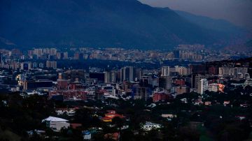 Caracas durante el apagón que continúa el 9 de marzo.