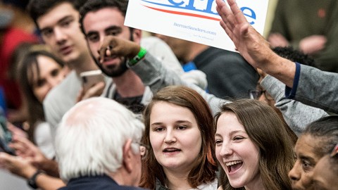 Bernie Sanders en su visita a Carolina del Sur a principios de marzo. (Photo by Sean Rayford/Getty Images)