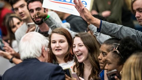 Bernie Sanders en su visita a Carolina del Sur a principios de marzo. (Photo by Sean Rayford/Getty Images)