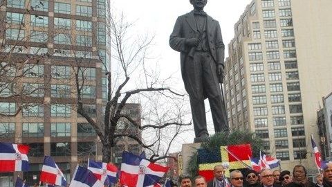 Estatua al prócer quisqueyano Juan Pablo Duarte en Manhattan