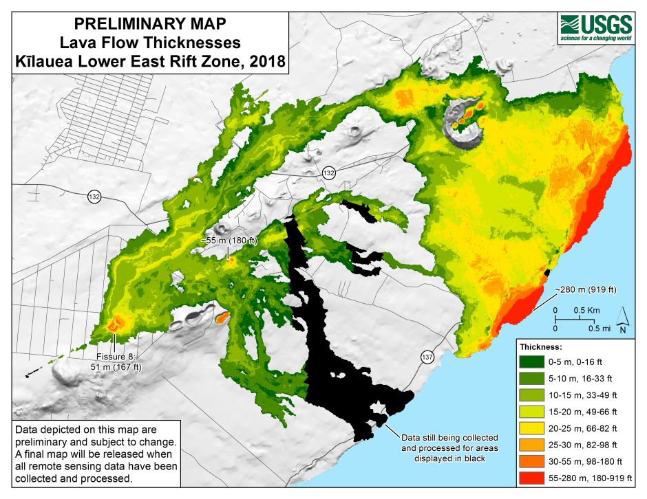 Nuevo mapa de Hawaii muestra cómo cambió todo tras la erupción del