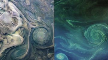 Patrones en la atmósfera de Júpiter parecen similares a los de los océanos de la Tierra.