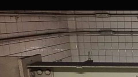 Las vigas con el mensaje pro Trump.