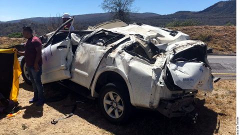 Así quedó el auto en el que viajaba Néstor de la Torre