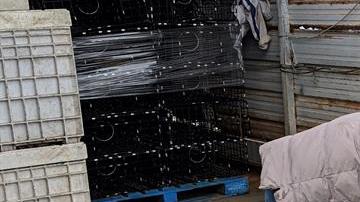 Un pescador recoge pescado en bolsas de plástico este martes frente a un almacén en el puerto de la bahía de Monterey en el norte de California.