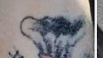 El sujeto tenía varios tatuajes.