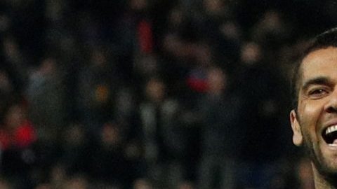 Dani Alves en el Paris Saint-Germain.