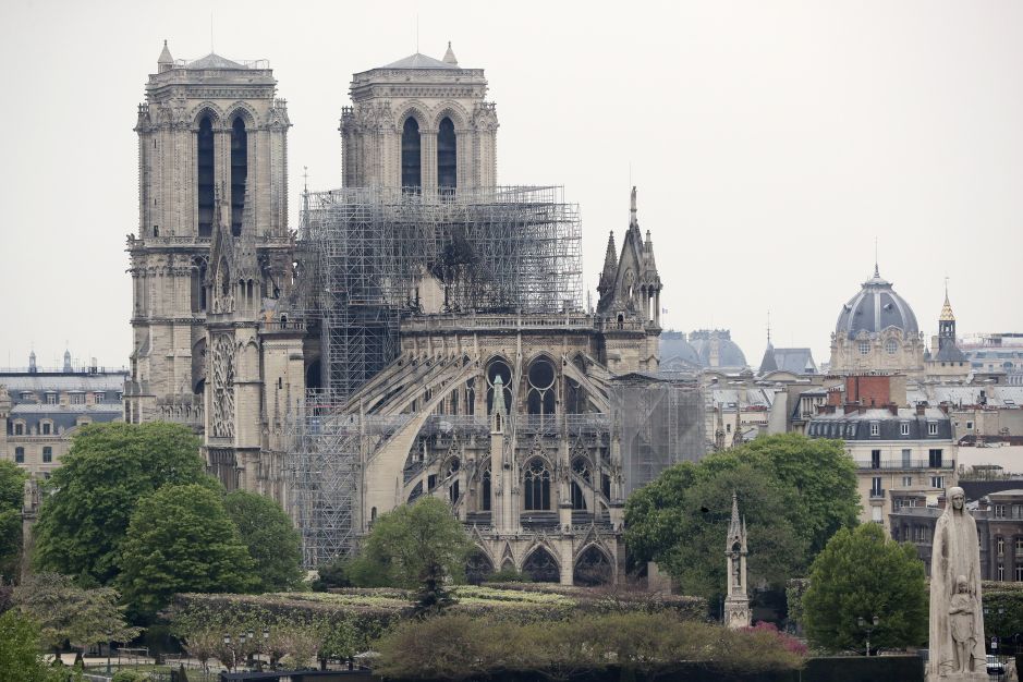 Exterior de la catedral de Notre Dame este martes.
