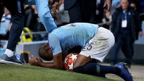 Fernandinho se lamenta tras eliminación del Manchester City de la Champions League