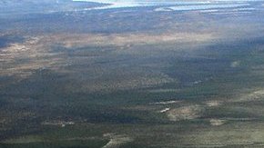 Foto aérea de la falla de San Andrés que mira al noroeste a la llanura de Carrizo. /Foto: Cortesia/Wikimedia