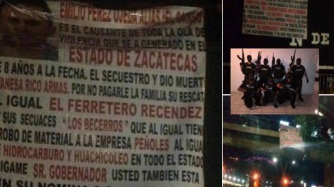 ¿CJNG y Cártel de Sinaloa también están detrás de narcomantas en Zacatecas?