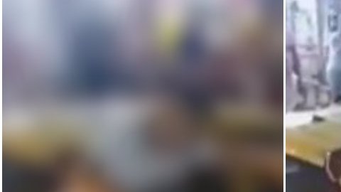 La mujer se percató que en el taxi viajaba su marido con otra chica.