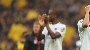 Raúl Jiménez con el Wolverhampton.