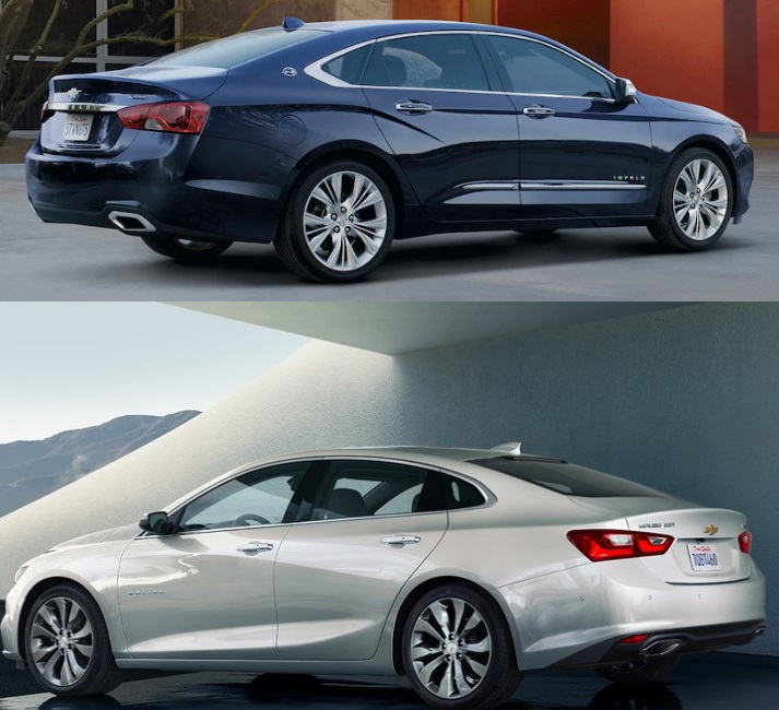 Chevrolet Malibú vs Impala 2018: dos tipo sedán con seguridad y estilo