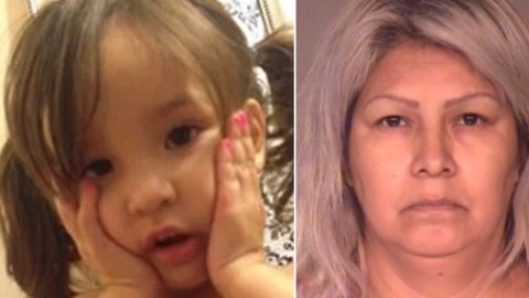 Kimberly López, de 3 años, y su abuela Maria De Jesús López, de 45 años.
