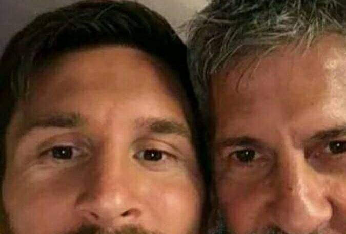 Lionel Messi y su padre Jorge Messi
