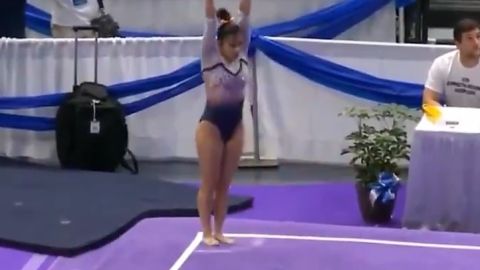 La gimnasta estadounidense Samantha Cerio.