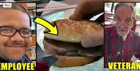Un veterano de guerra de 90 años recibe una sorpresa en su sandwich de carne.