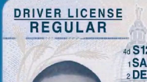 La nueva licencia tiene una estrella en un círculo en la parte superior derecha.