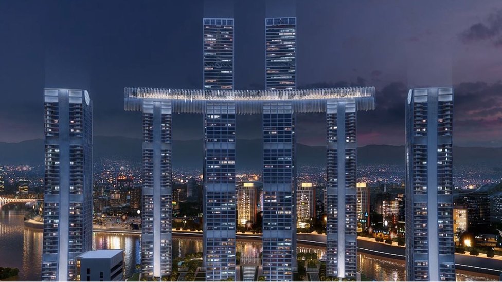 El conjunto de edificios cambió el 'skyline' de la ciudad de Chongqing.