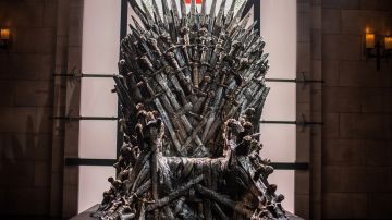 The Iron Throne sits on display at an interactive Game Of Thrones installation called Bleed For The Throne at the South by Southwest (SXSW) conference and festivals in Austin