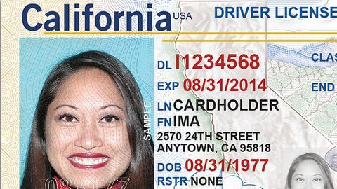 Ejemplo del Real ID en California.