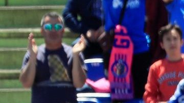 Los jugadores del Getafe celebran su segundo gol ante el Girona. La Liga se define.