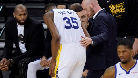 Los Golden State Warriors, se quedan sin Kevin Durant en la serie ante Houston.
