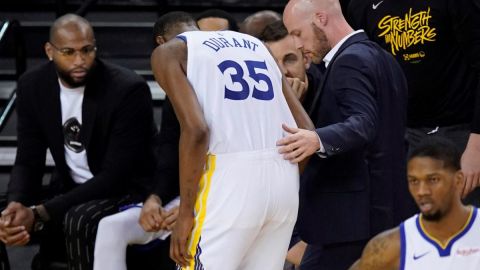 Los Golden State Warriors, se quedan sin Kevin Durant en la serie ante Houston.
