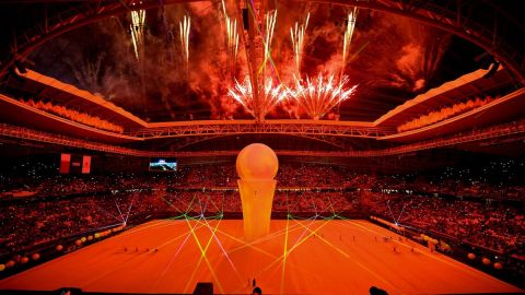 Ceremonia inaugural del estadio Al Wakrah para la Copa Mundial de la FIFA Catar 2022.