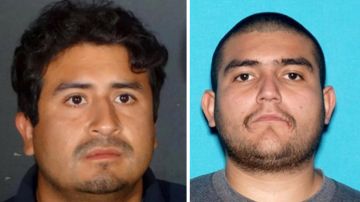 El departamento de Policía de Los Ángeles identificó a los presuntos ocupantes de la camioneta como Christian Mario Camarena Ramirez (izq) y Alejandro Nuño Coronado (der).