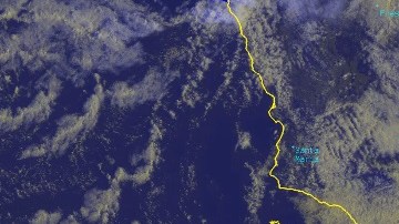 Imágenes satelitales del NWS muestran el frente frío principal que trajo la lluvia generalizada al sur de California el pasado fin de semana.