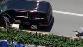 Escena del momento de la balacera.