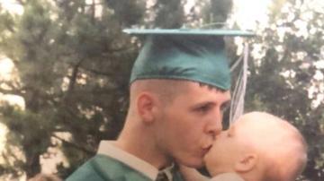 Fotos de padre e hija 18 años después.