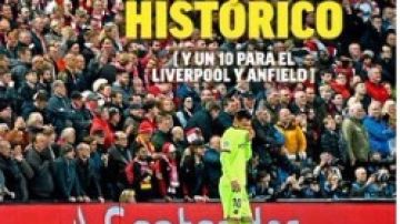 El diario Marca fue contundente al dejar el claro que la eliminación del Barcelona es un "Fracaso histórico"