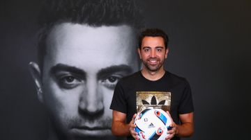 DUBAI, UNITED ARAB EMIRATES - NOVEMBER 23:  Spanish football legend Xavi opens adidas zone in the new flagship Go-Sports Store in the Mall of Emirates Dubai. One of the greatest footballers of all time met with adidas competition winners and showcased his talents in adidas skills cage on November 23, 2015 in Dubai, United Arab Emirates.  (Photo by Francois Nel/Getty Images for adidas)