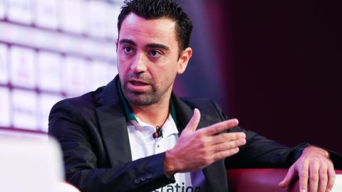 Xavi en la asamblea de fútbol Asia en el 2018.