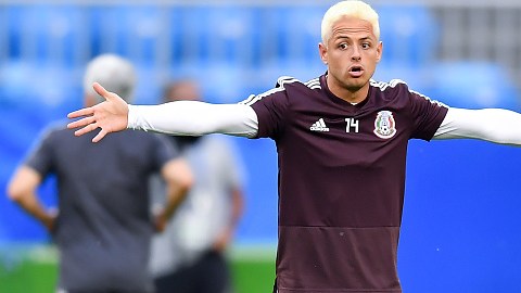 En el Mundial de Rusia 2018, Chicharito se tiñó el cabello de güero