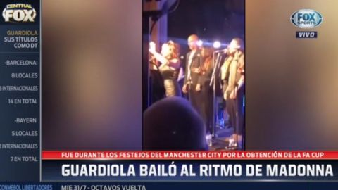 Pep Guardiola sorprendió cantando y bailando al ritmo de "Like a prayer" de Madonna