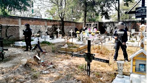 Huachicol en panteón o cementerio de la Ciudad de México