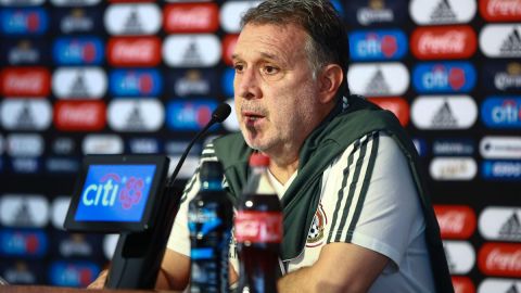 Gerardo Martino, director técnico de la selección mexicana durante la conferencia de presentación de la lista de la Copa Oro.