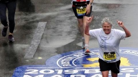Lizzette Pérez corrió el maratón de Boston con 8 meses de embarazo. (Suministrada)