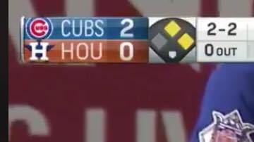 La pelota fue conectada por el bate del jardinero Albert Almora Jr. de los Cubs.