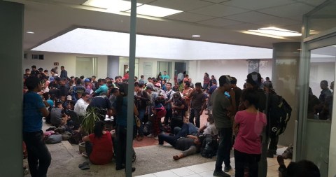 Los 287 migrantes fueron enviados al Instituto Nacional de Migración.