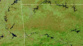 Los ríos Missouri y Mississippi están muy crecidos.
