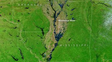 Los ríos Missouri y Mississippi están muy crecidos.
