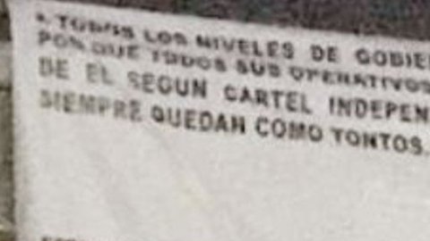Narcomantas en puerto turístico con un rotundo mensaje vs el CIDA
